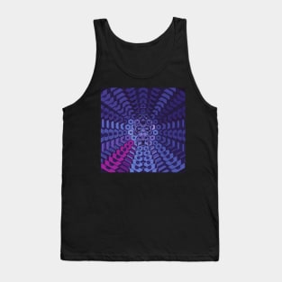 Electroluminated Skull Radiate - Eggplant Tank Top